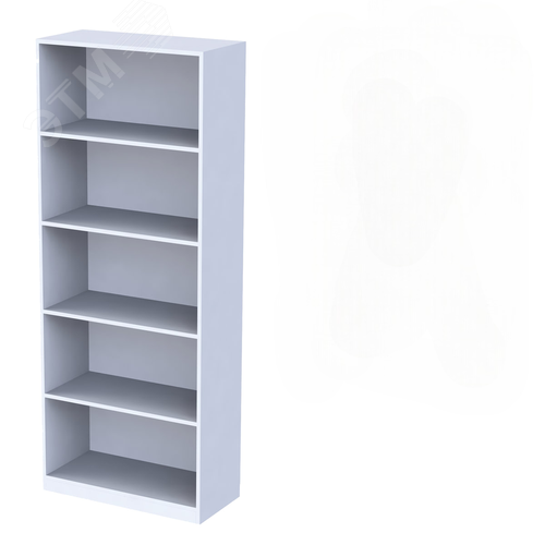 Изображение товара Шкаф (стеллаж) ''Бюджет'' (716 х 333 х 1810), 4 полки, серый 030, 402651, ш/к 60175 (шт)