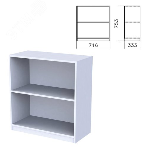 Изображение товара Шкаф (стеллаж) ''Бюджет'' (716 х 333 х 753), 1 полка, серый 030, 402877, ш/к 74509 (шт)