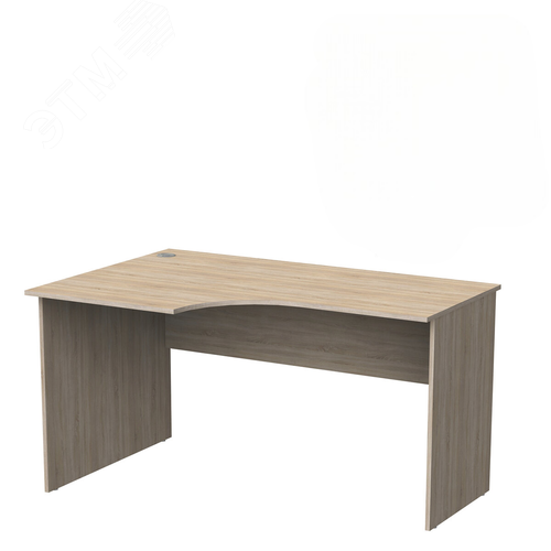 Изображение товара Стол письменный эргономичный ''Бюджет'' (1360 х 900 х 740), левый, дуб сонома 091, 402662, ш/к 00811 (шт)