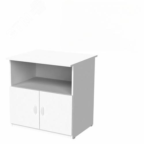 Изображение товара Тумба для оргтехники ''Бюджет'' (720 х 600 х 740), 2 двери, белый 290, 402658, ш/к 55321 (шт)