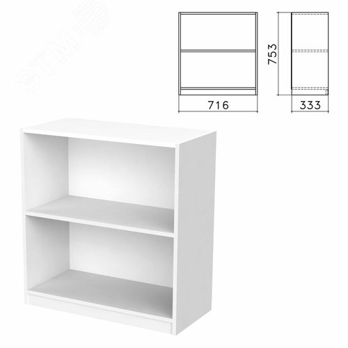 Изображение товара Шкаф (стеллаж) ''Бюджет'' (716 х 333 х 753), 1 полка, белый 290, 402877, ш/к 55253 (шт)