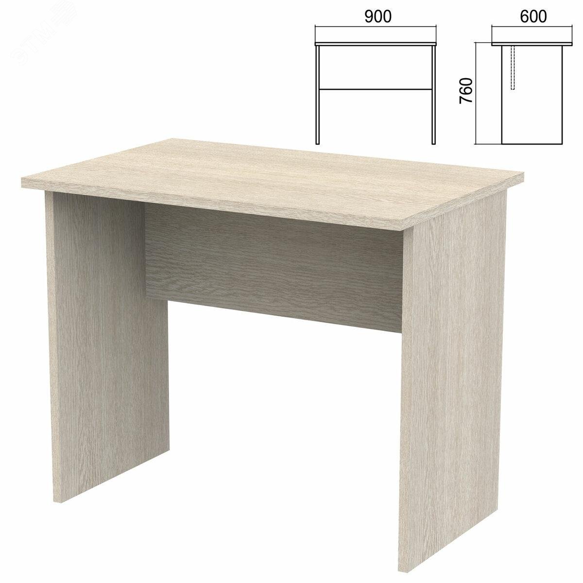 Изображение товара Письменный стол Арго А-001.60 для офиса и дома, ясень шимо, 900х600х760 мм