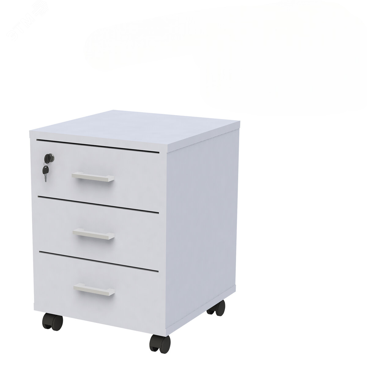 Изображение товара Тумба подкатная ''Арго'' (440 х 450 х 580), 3 ящика, замок, серый, АТ/АТЛ-03, ш/к 36000 (шт)