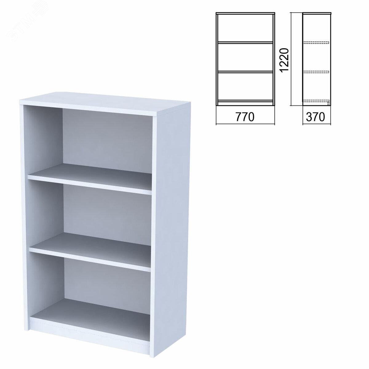 Изображение товара Шкаф (стеллаж) ''Арго'' (770 х 370 х 1220), 2 полки, серый, А-304, ш/к 35492 (шт)