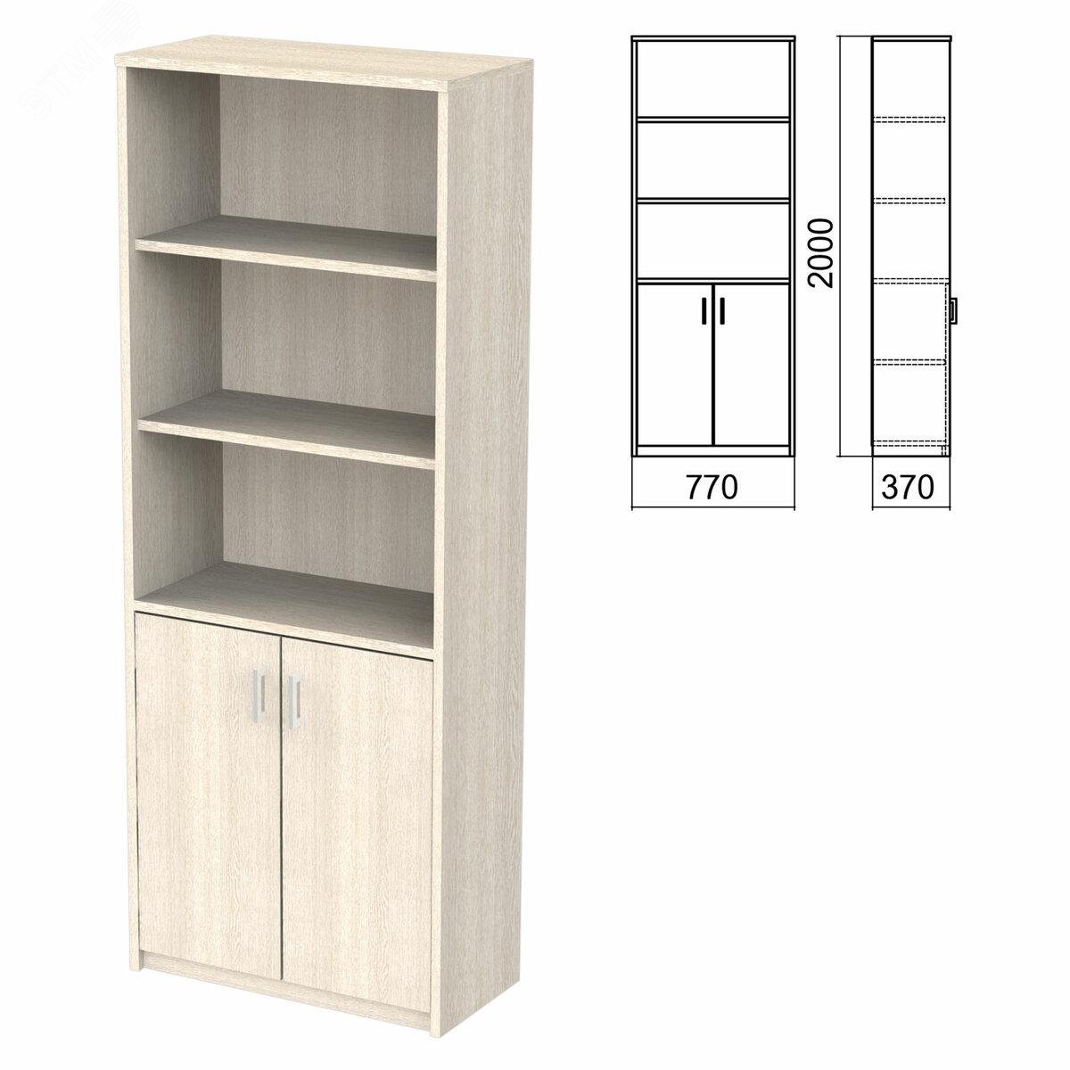 Изображение товара Шкаф полузакрытый Арго 2 двери 4 полки ясень шимо