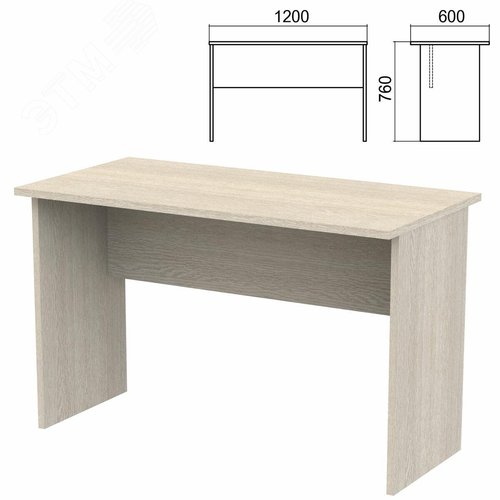 Изображение товара Стол письменный ''Арго'' (1200 х 600 х 760), ясень шимо, А-002.60, ш/к 32761 (шт)