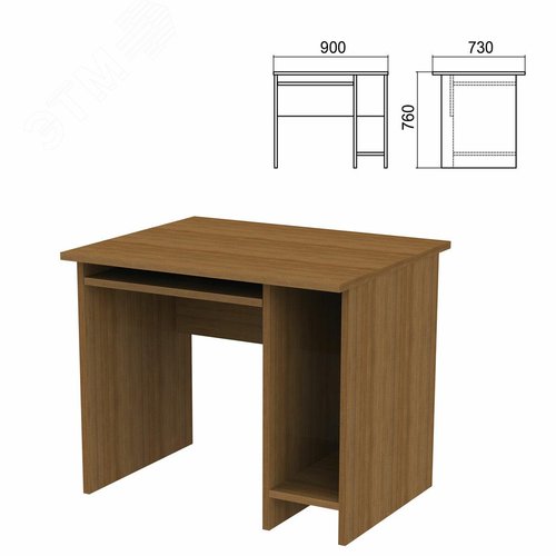 Изображение товара Стол компьютерный ''Арго'' (900 х 730 х 760), орех, А-012, ш/к 34549 (шт)