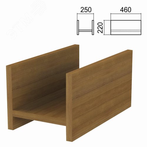 Изображение товара Подставка под системный блок ''Арго'' (250 х 460 х 220), орех, А-401, ш/к 34181 (шт)