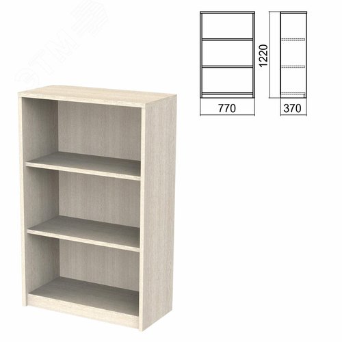 Изображение товара Шкаф (стеллаж) ''Арго'' (770 х 370 х 1220), 2 полки, ясень шимо, А-304, ш/к 32419 (шт)