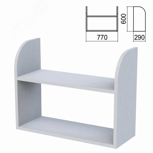 Изображение товара Полка навесная настенная ''Арго'' (770 х 290 х 600), серый, А-300, ш/к 35379 (шт)