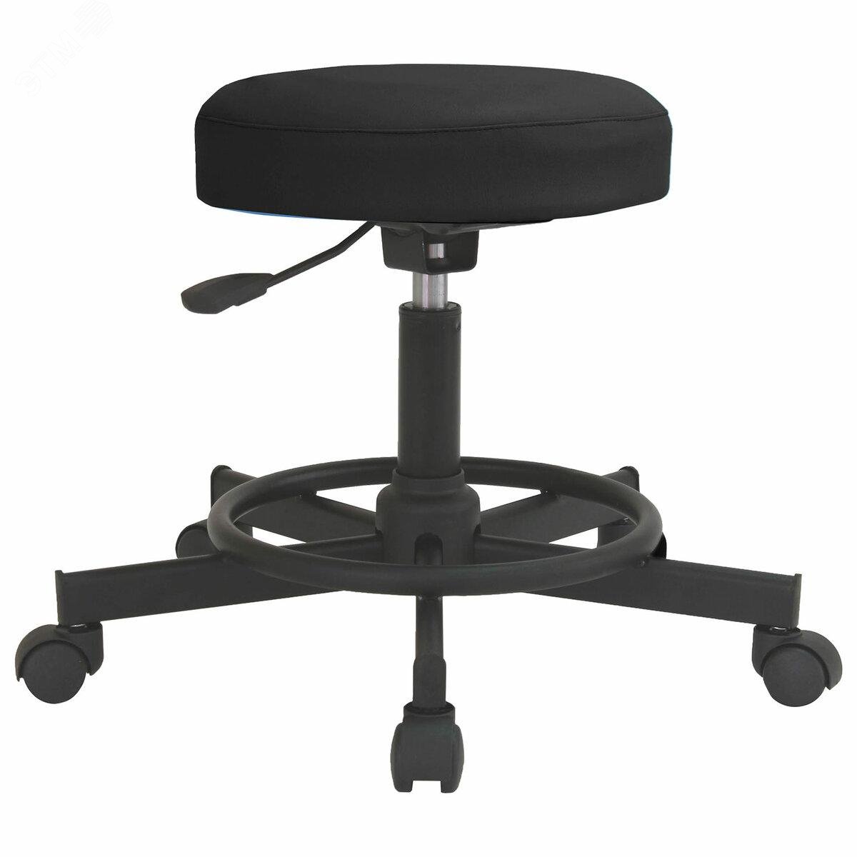 Изображение товара Стул кресло оператора РС12 кожзам металлик без спинки и подлокотников