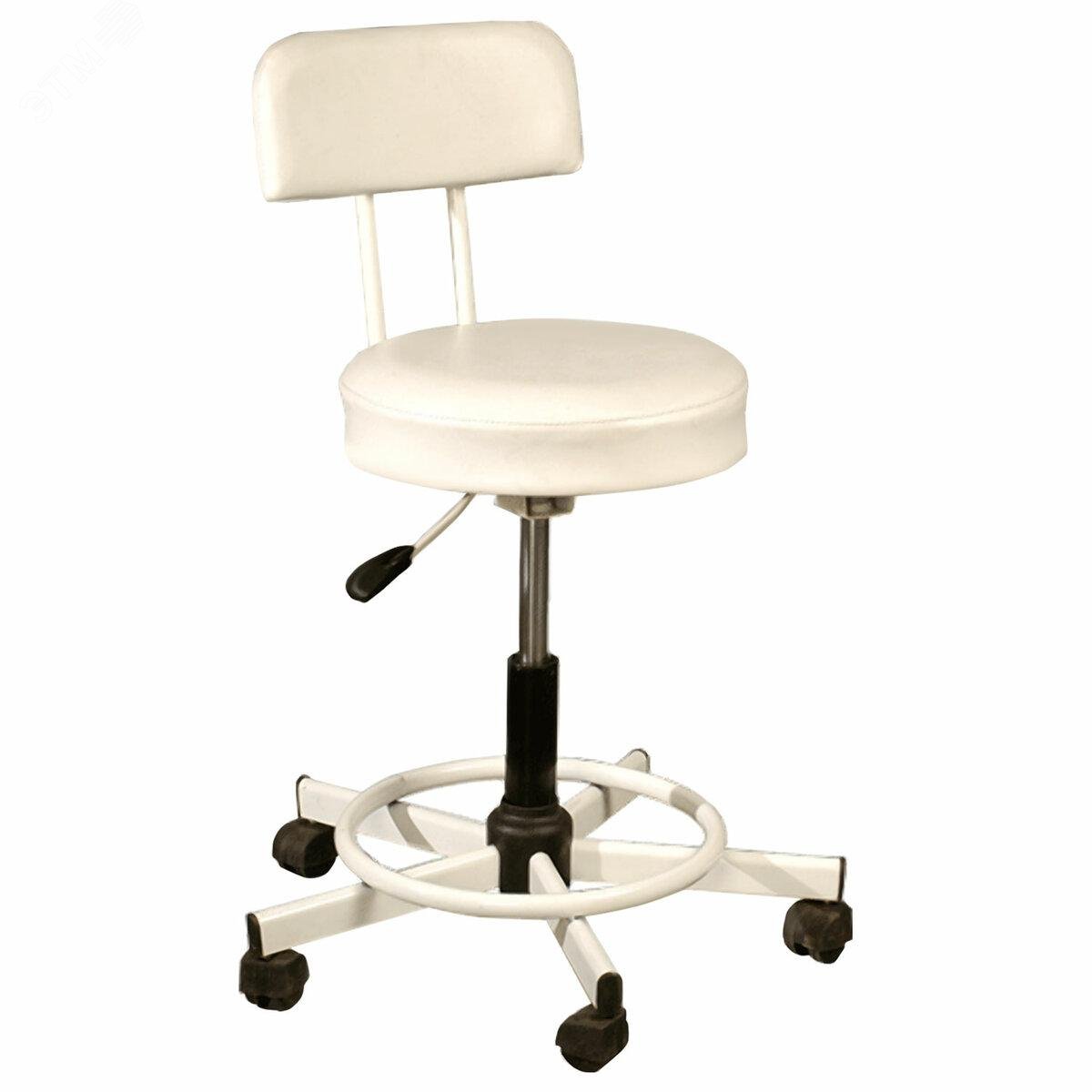 Изображение товара Стул кресло оператора РС12, без подлокотников, кожзам, белое, ш/к 84200 (шт)