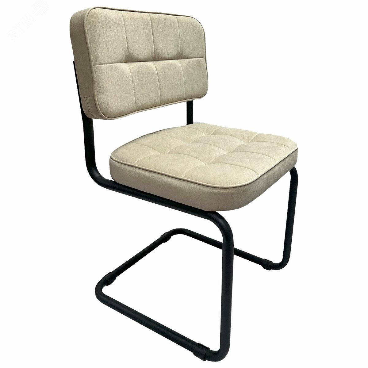 Изображение товара Стулья КОМПЛЕКТ 2шт. РС14М, черный каркас, велюр, бежевый, разобран, ш/к 54757 (шт)