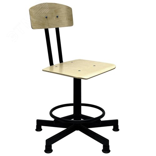 Изображение товара Стул кресло кассира, швеи, ресепшн РС37/РС67ЛФ, на винте, без подлокотников, фанера, ш/к 95388 (шт)