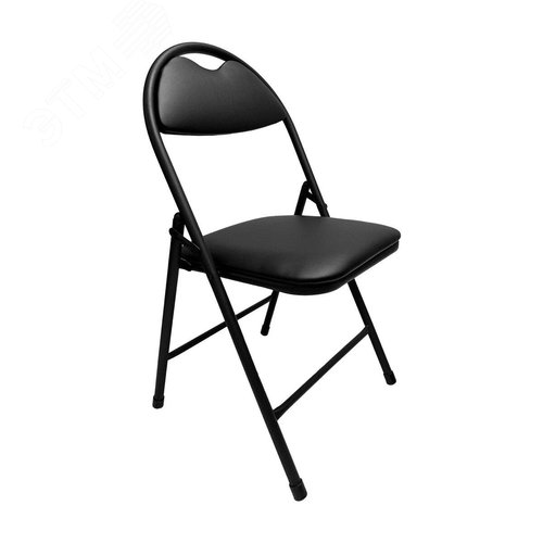 Изображение товара Стул складной для дома и офиса РС94, черный каркас, экокожа черный, ш/к 54696 (шт)