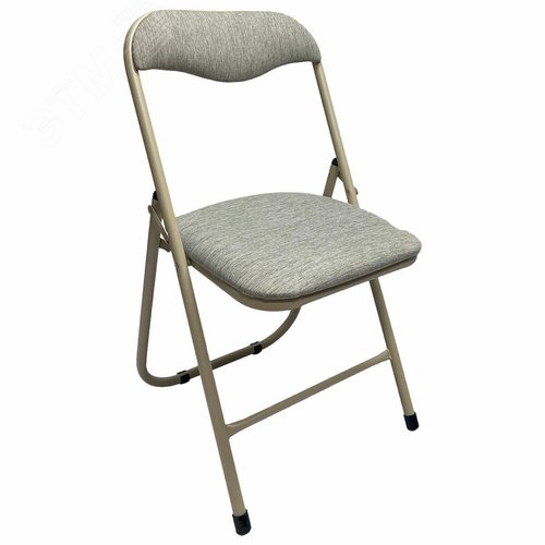 Изображение товара Стул складной для дома и офиса РС04, бежевый перламутровый каркас, рогожка бежевая, ш/к 54702 (шт)
