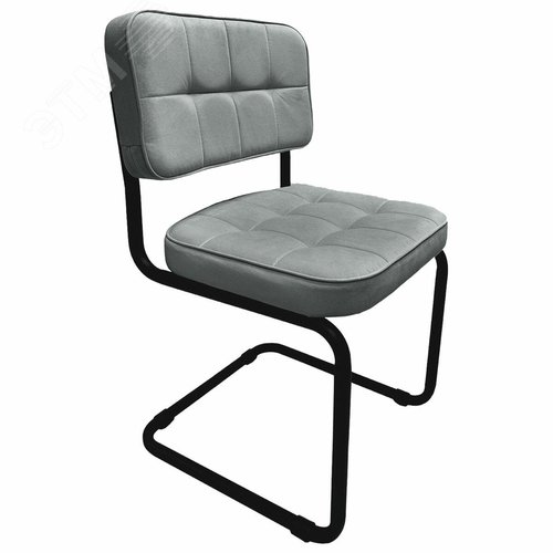 Изображение товара Стулья КОМПЛЕКТ 2шт. РС14М, черный каркас, велюр, графит, разобран, ш/к 54764 (шт)