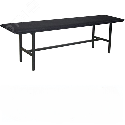 Изображение товара Банкетка без спинки ''Берта'' (1500 х 430 х 475), усиленная, черный каркас, кожзам черный, разборная, БМ4 К01 (шт)