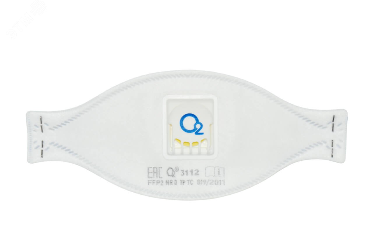 Изображение товара Респиратор трехпанельный О2 3112 FFP2 с клапаном выдоха (шт)