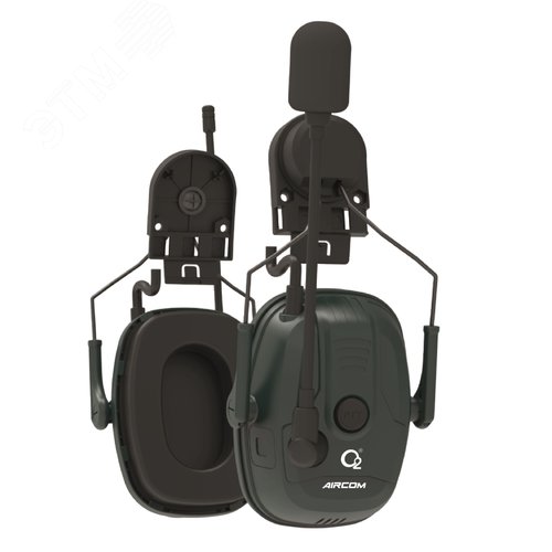 Изображение товара Наушники противошумные с радиосвязью c креплением на каску и встроенной рацией O2 Aircom 1101 (шт)