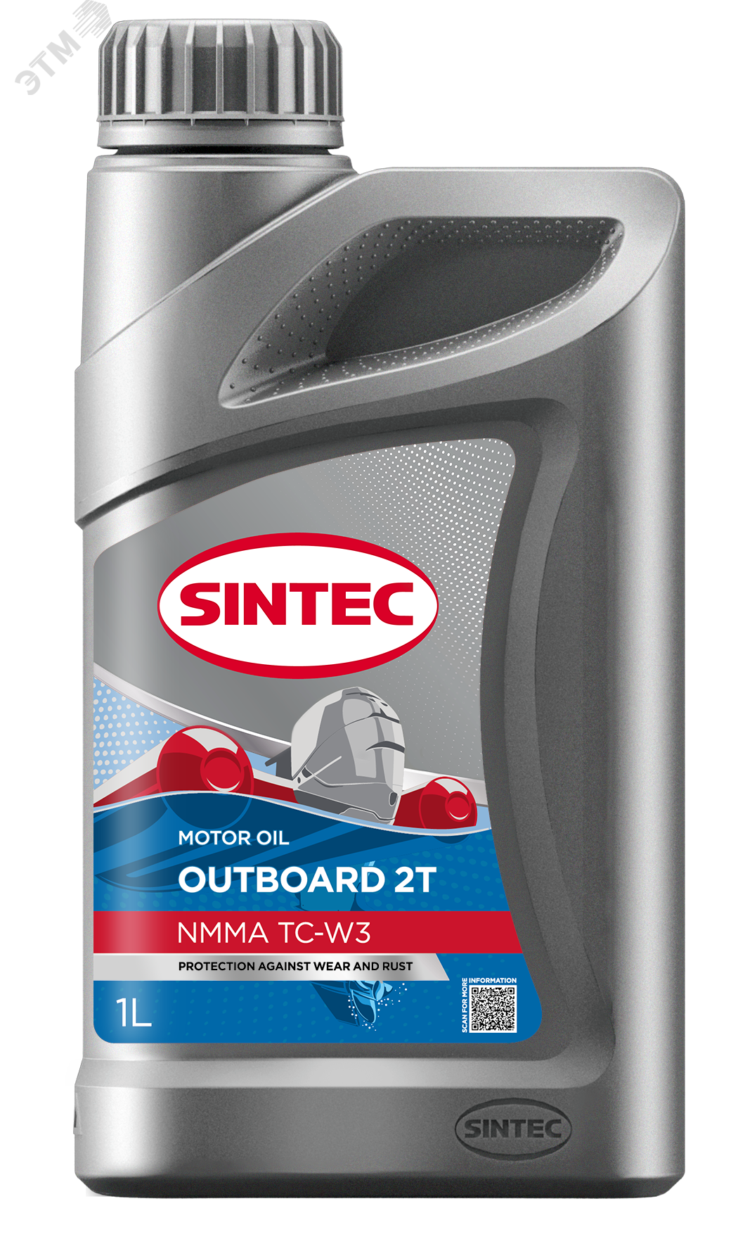 Изображение товара Масло моторное Sintec Outboard 2T TC-W3 1л для лодочных и мопедных моторов