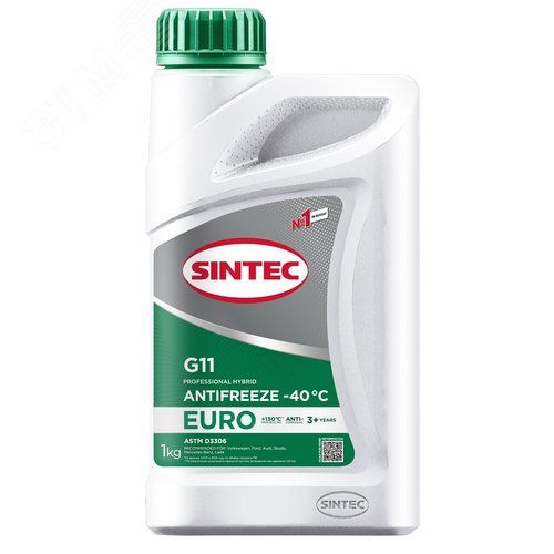 Изображение товара АнтифризSintec Antifreeze Euro G11 green -40 1кг (шт)