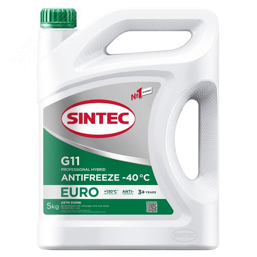 Изображение товара АнтифризSintec Antifreeze Euro G11 green -40 5кг (шт)