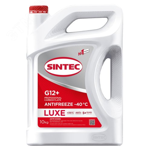 Изображение товара АнтифризSintec Antifreeze Luxe G12+ red -40 10кг (шт)