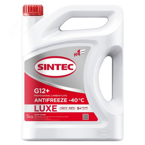 Изображение товара АнтифризSintec Antifreeze Luxe G12+ red -40 5кг (шт)