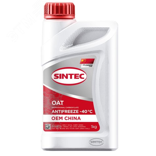 Изображение товара Антифриз Sintec Antifreeze OEM China OAT red -40 1кг (шт)