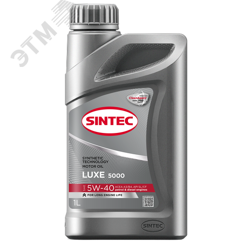 Изображение товара Масло моторное Sintec Luxe 5000 5W-40 A3/B4 SL/CF 1л (шт)