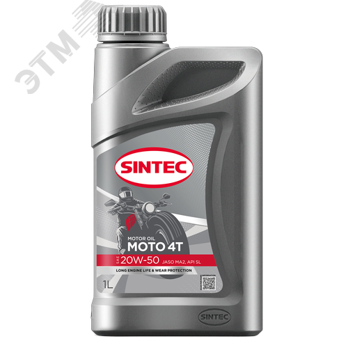 Изображение товара Масло моторное Sintec Moto 4T 20W-50 SL/CF MA2 1л (шт)
