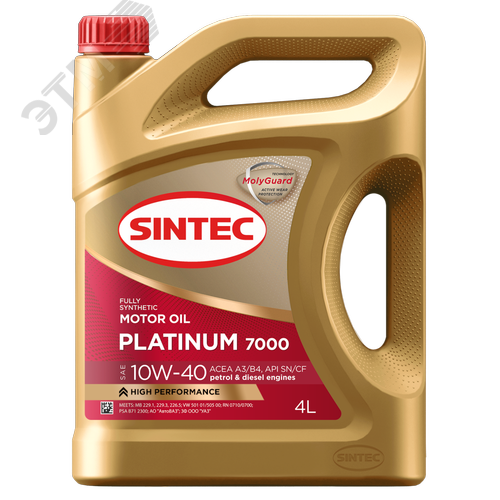 Изображение товара Масло моторное Sintec Platinum 7000 10W-40 A3/B4 SN/CF 1л (шт)