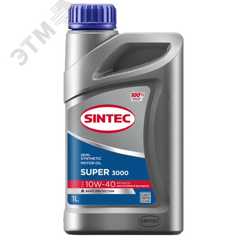 Изображение товара Масло моторное Sintec Super 3000 10W-40 SG/CD 1л (шт)