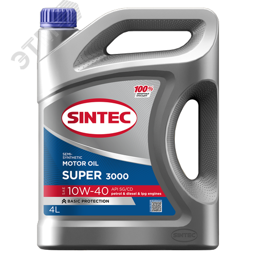 Изображение товара Масло моторное Sintec Super 3000 10W-40 SG/CD 4л (шт)