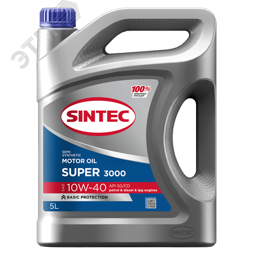 Изображение товара Масло моторное Sintec Super 3000 10W-40 SG/CD 5л (шт)