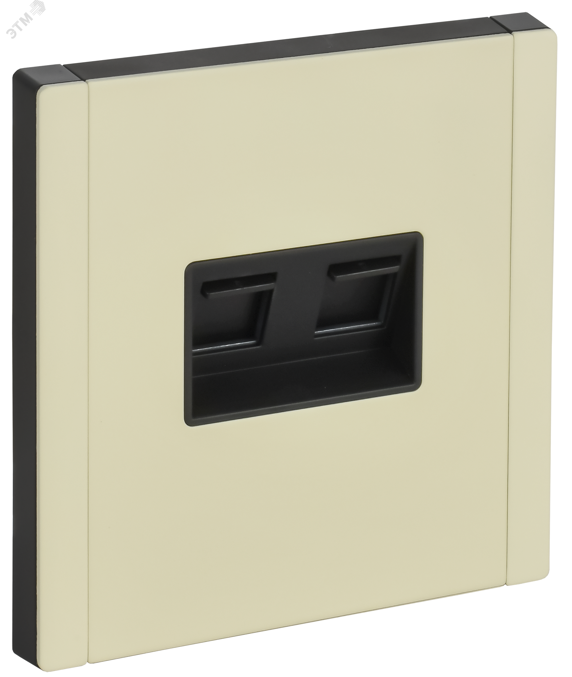 Изображение товара Премиальная двойная розетка IEK FORTE&PIANO с металлокомпозитными механизмами