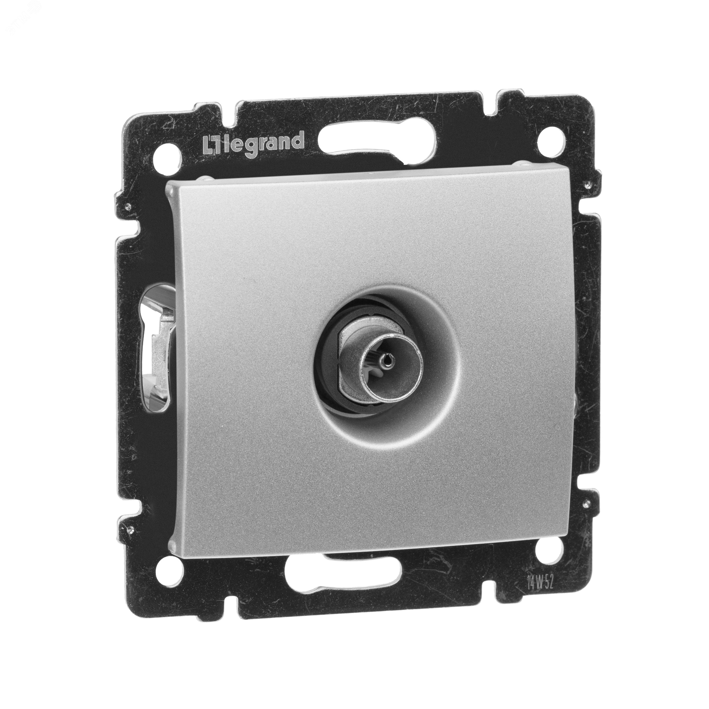 Изображение товара Розетка TV тип звезда VALENA алюминиевая монтаж скрытый IP20