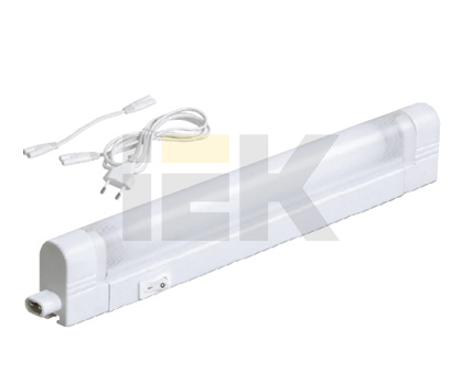 Светильник люминесцентный ЛПО-8w ЭПРА с лампой G5 с выключателем и шнуром LLPO0-2001-1-08-K01 IEK