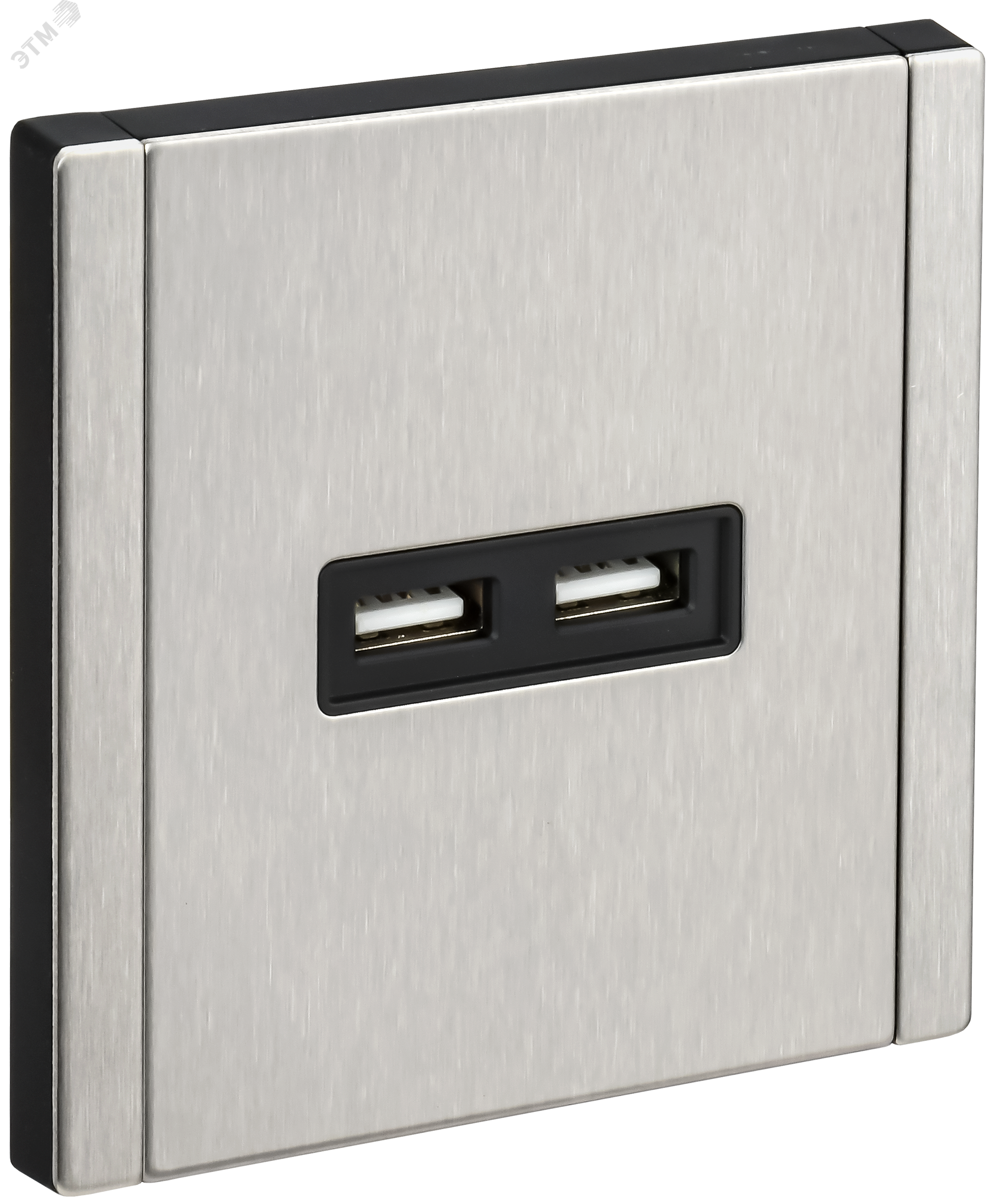 Изображение товара Розетка USB A+A 3,1А FORTE&PIANO FP749M металл никель IEK