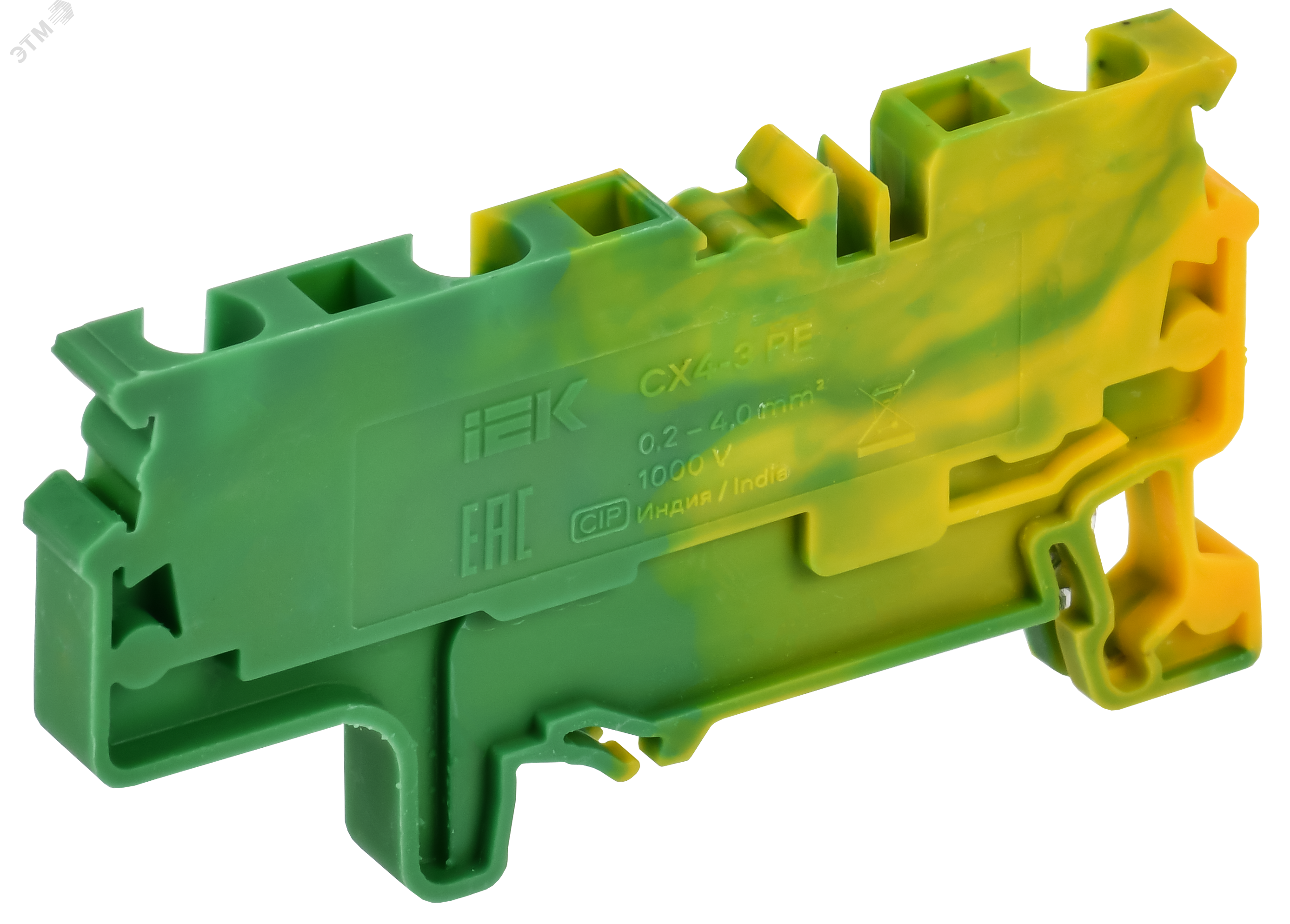 Изображение товара Клемма пружинная ARMAFIX CX4-3 PE для надежного подключения проводников