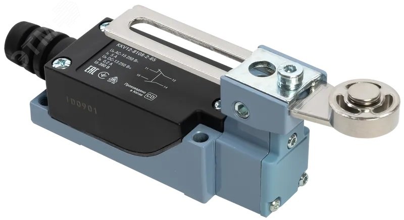 Изображение товара Выключатель концевой КВ-8108 с регулятором и стальным роликом IP65