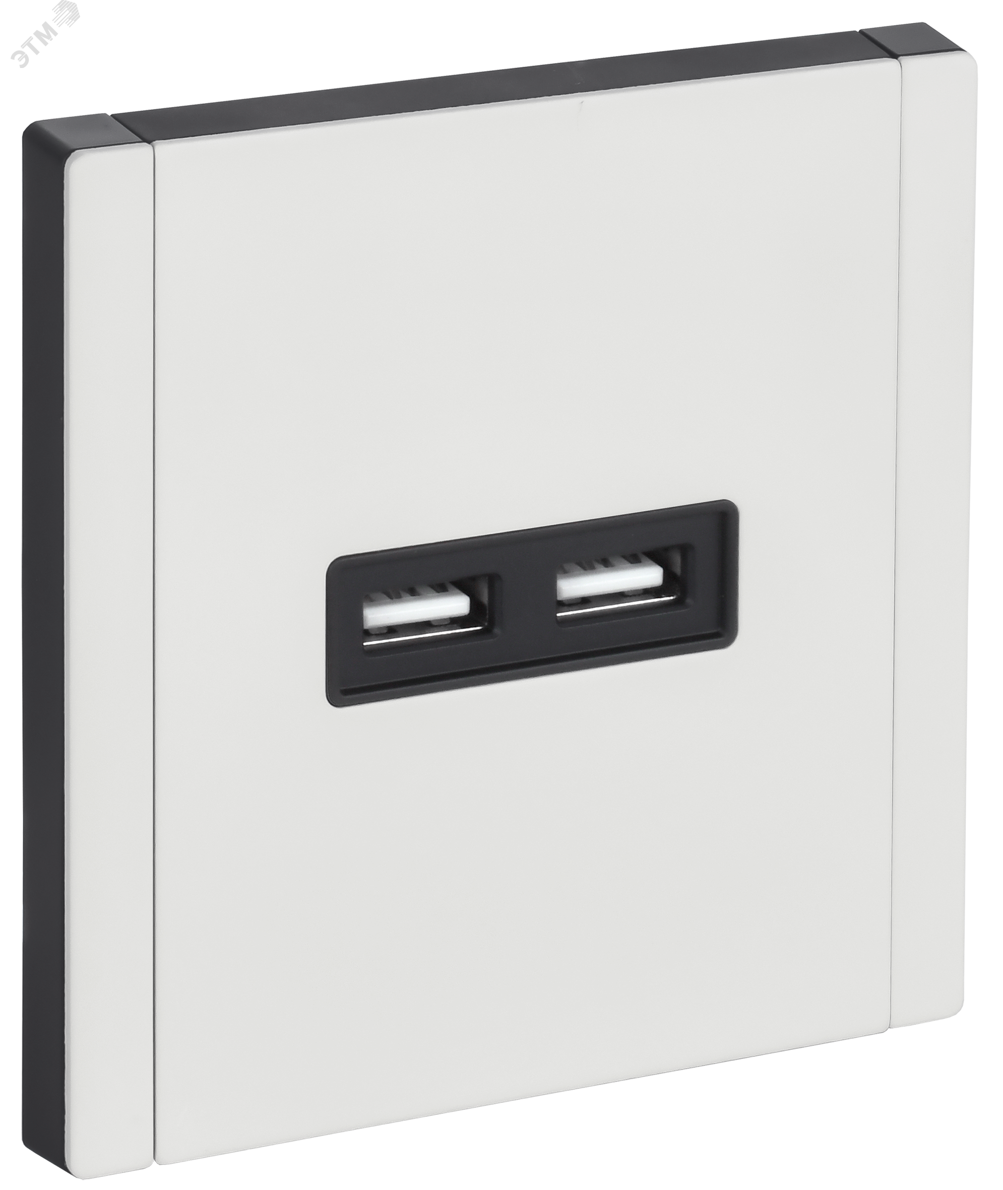 Изображение товара Розетка USB A+A 3,1А серия FORTE&PIANO металла белая IEK FP249M