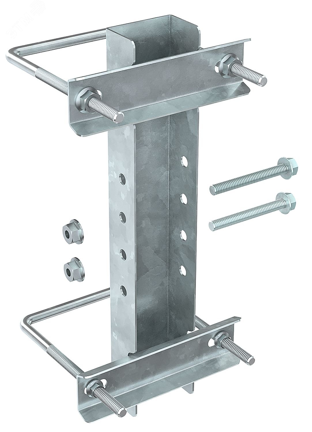 Изображение товара Крепление к опорам ограждающим 80-100 мм для 1-консоли HDZ оцинкованное Россия