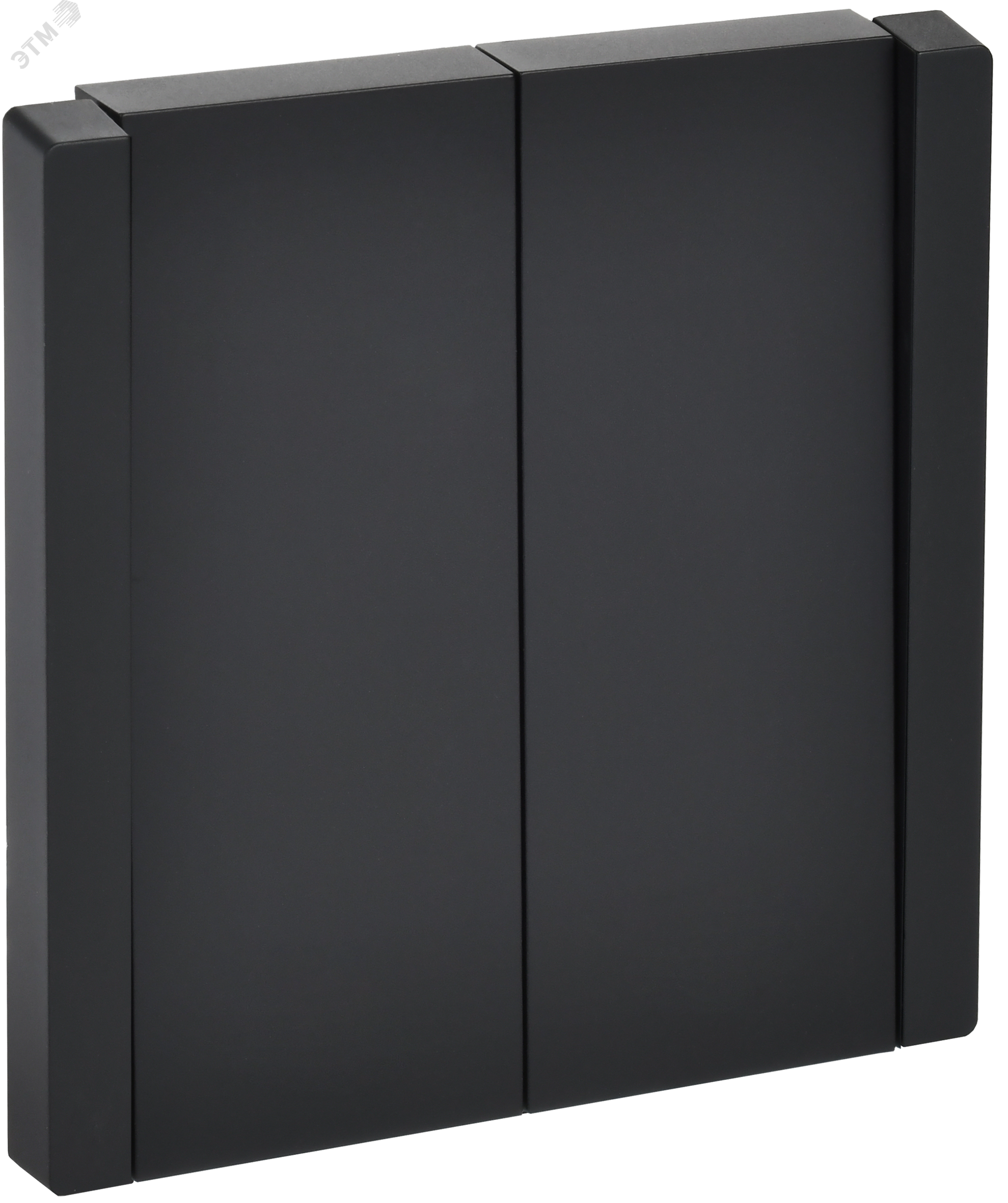 Изображение товара Выключатель 2-клавишный перекрестный IEK FORTE&PIANO 220 В черный