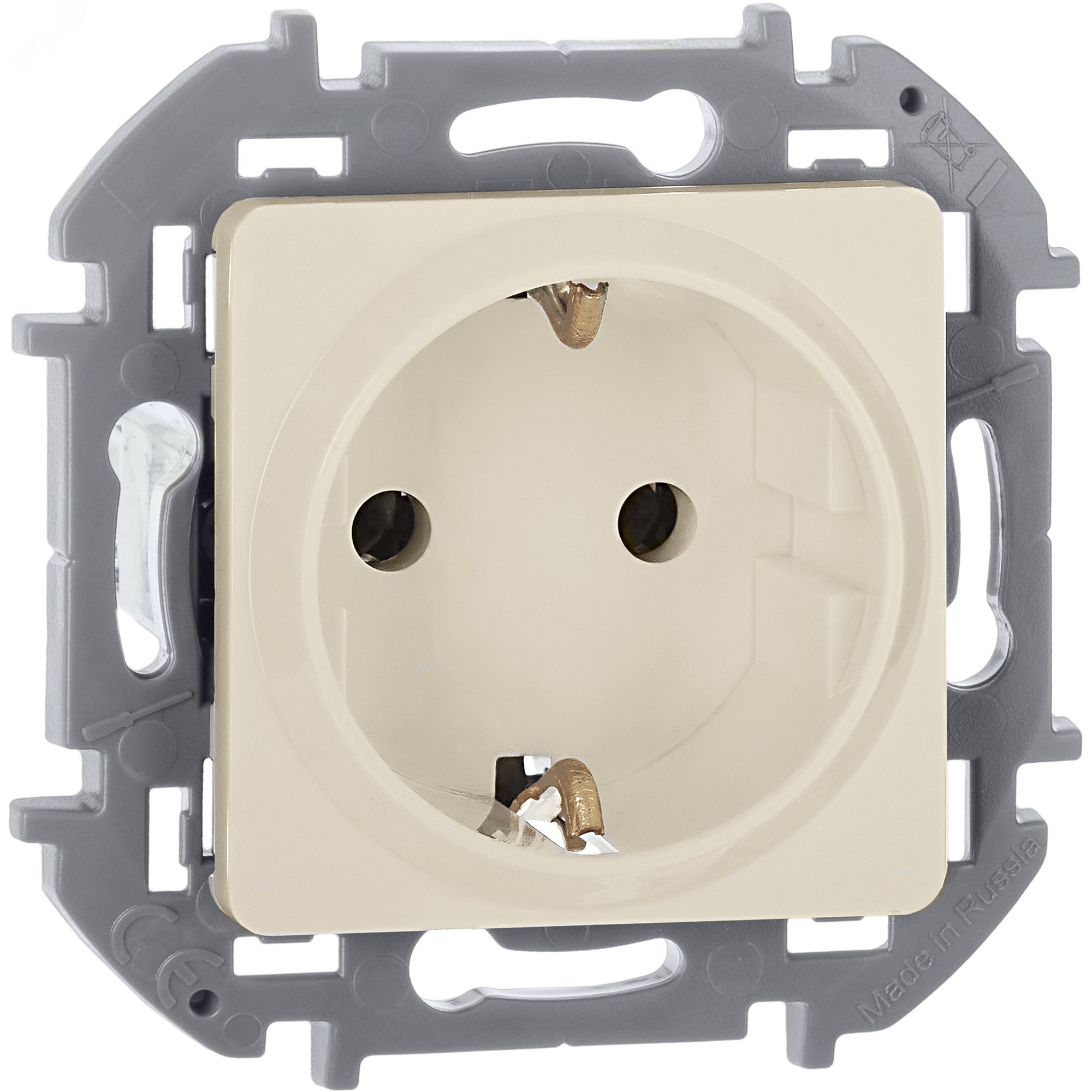Изображение товара Розетка 1-местная с заземлением слоновая кость 16А INSPIRIA
