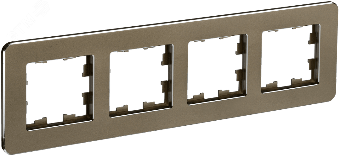 Изображение товара Рамка 4 поста серия BRITE латунь матовая IEK