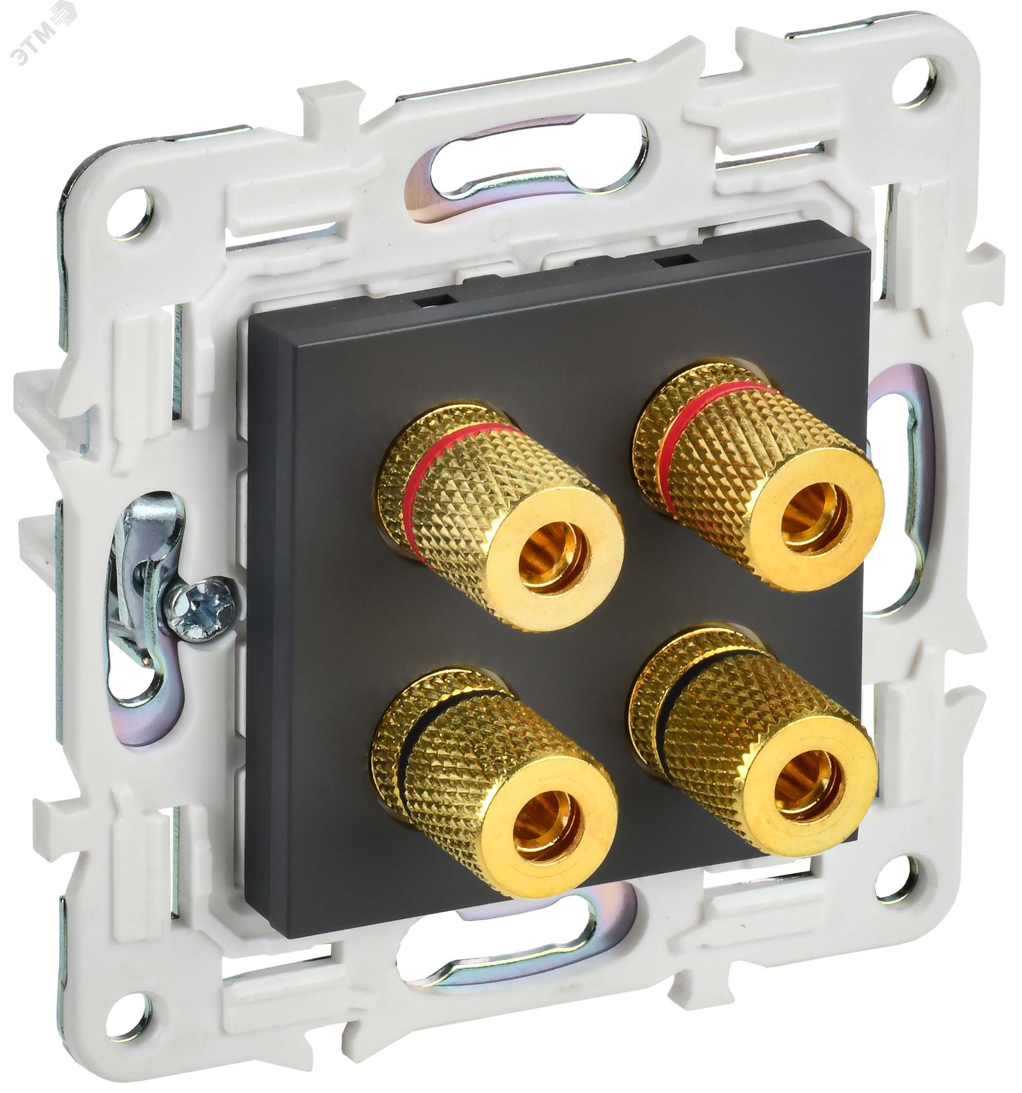 Изображение товара Аудиорозетка SKANDY 4-местная SK-A01T титан IEK для аудиотехники
