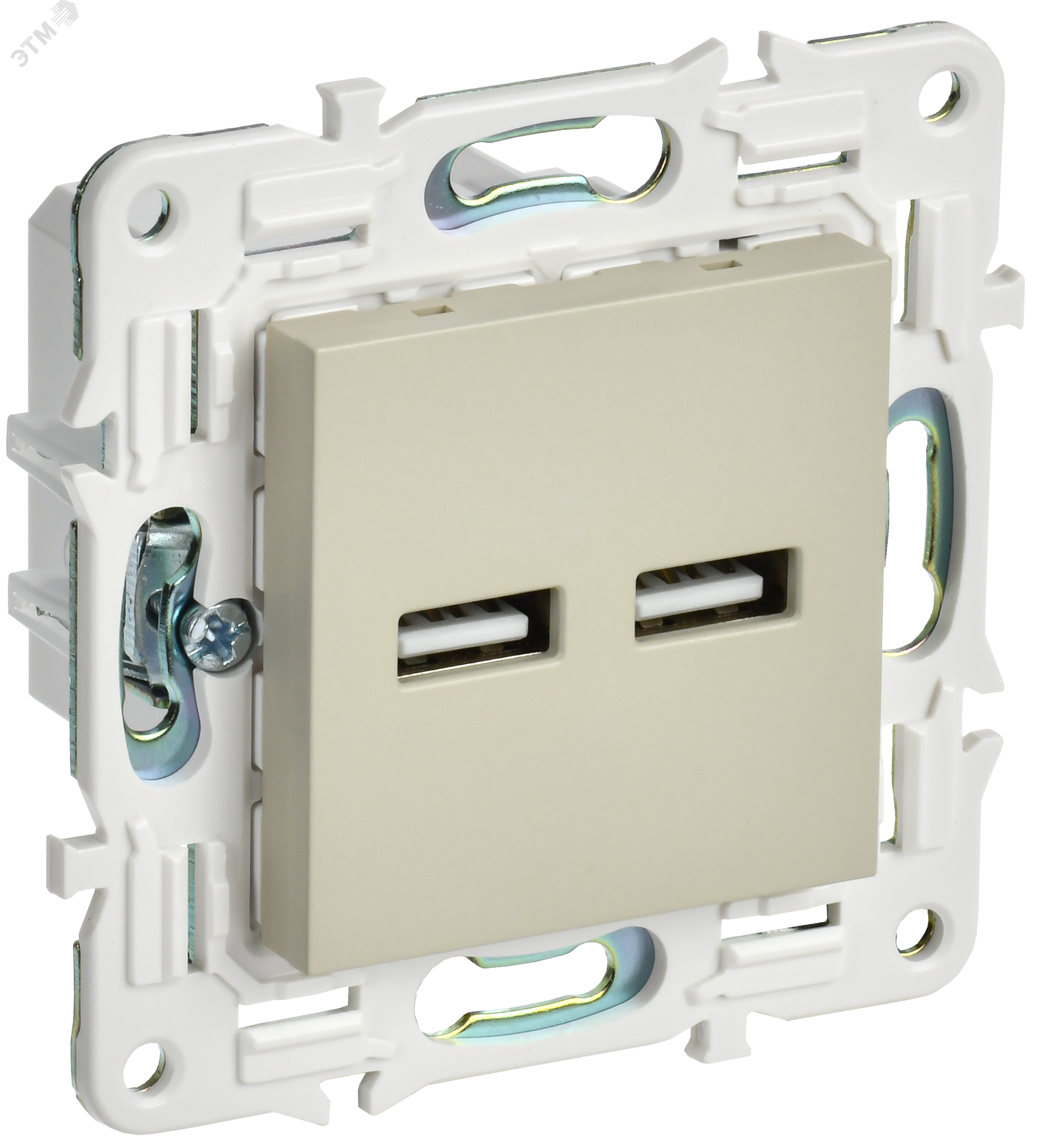 Изображение товара РАЗЕТКА USB SKANDY SK-R15B БЕЖЕВЫЙ 1 пост с быстрой зарядкой