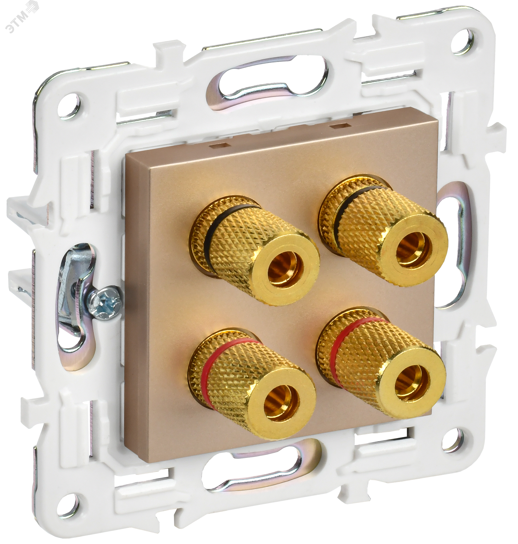 Изображение товара Аудиорозетка SKANDY SK-A01Sa 4-местная, пластиковая, бежевый, IP20